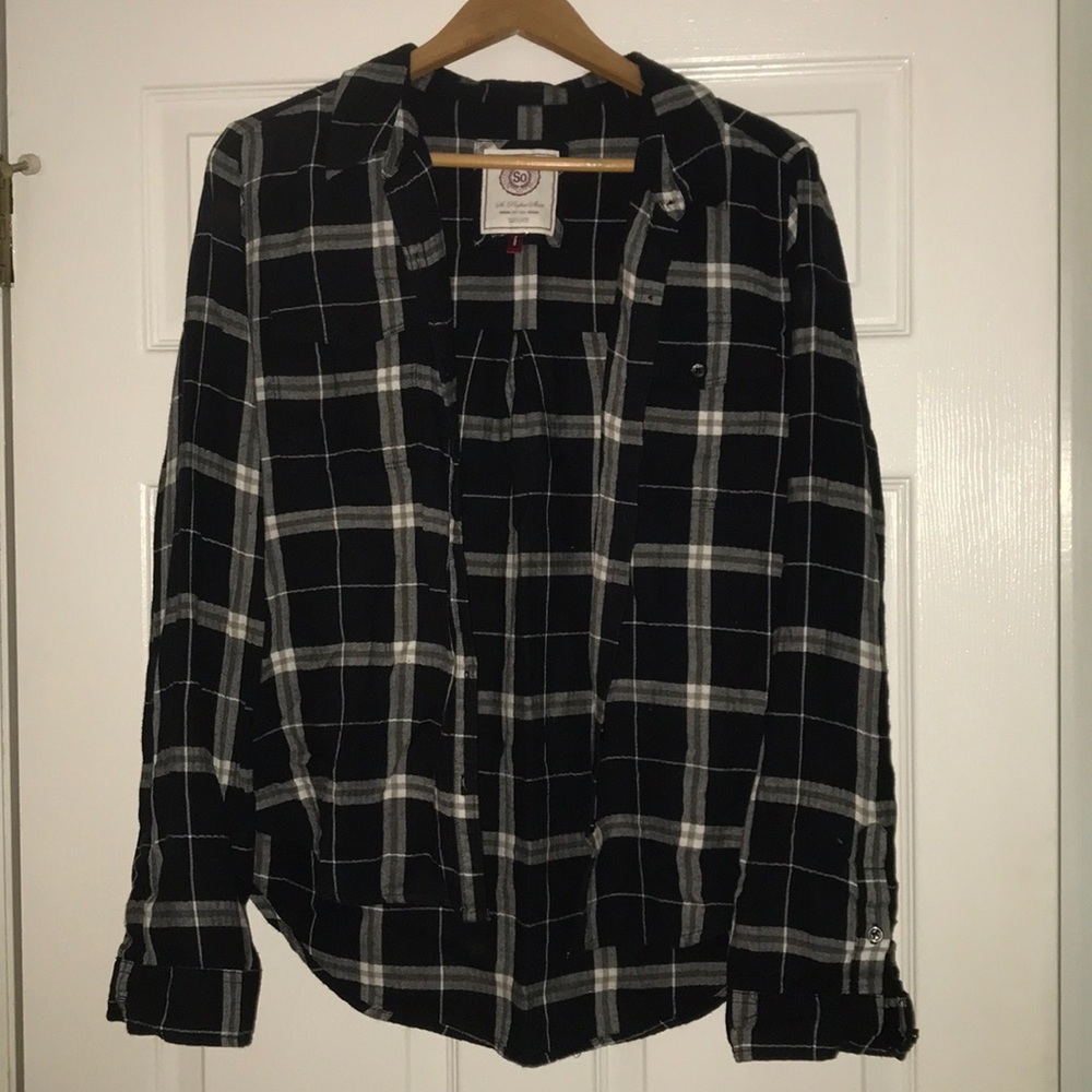 SO plaid button up shirt